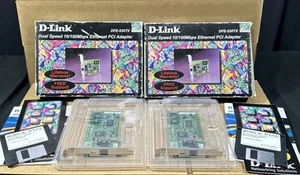 D-Link DFE-530TX+ Rev. E1 10/100MBPS Internal PCI Fast Ethernet Card Lot Of 2 - Picture 1 of 17