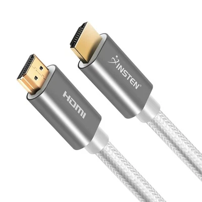 10 Feet HDMI Male to Male Cable 2.1, 8K 60Hz, 48Gbps, Gold Connectors, White - Image 1 of 4