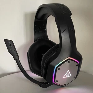 Auriculares inalámbricos para juegos EKSA E1000 WT negros con sonido envolvente 7,1 sobre la oreja - Imagen 1 de 17