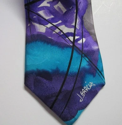 Corbata abstracta colorida extra larga Jerry Garcia Foto 1 de 4