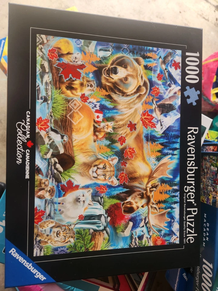 Quebra-cabeça Ravensburger Wild Canada 1000 peças paisagens canadenses majestosas - Imagem 1 de 2