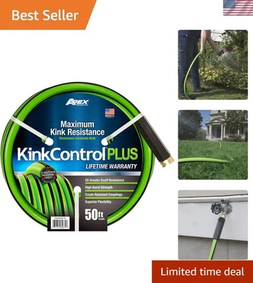 Heavy-Duty 5/8” x 50’ Kink-Resistant Vinyl Garden Hose - Made in USA Excellence - Image 1 of 4
