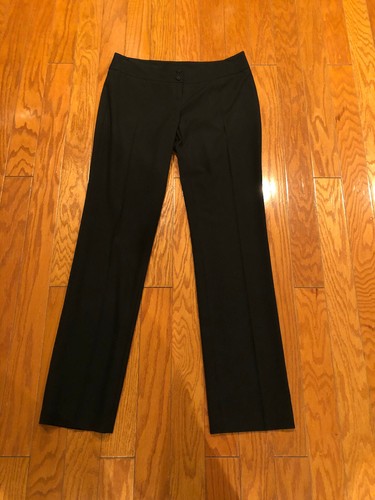 Pantaloni da carriera leggeri nuovi senza etichette Michael KORS neri slim dritto aderente 6