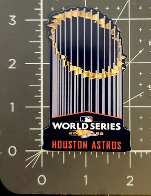 Houston Astros World Series Champions 2022 Vinyl Sticker Small Trophy B