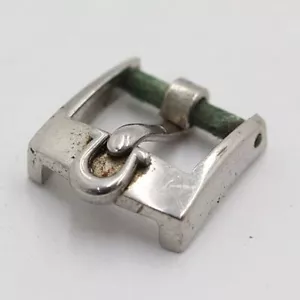 OMEGA Genuine Buckle Ladies Wrist Watch Strap Band Parts Silver Color 8mm #71 - Picture 1 of 3