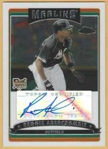 2006 Topps Chrome #353 Reggie Abercrombie RC Autographs Florida Marlins - Picture 1 of 2
