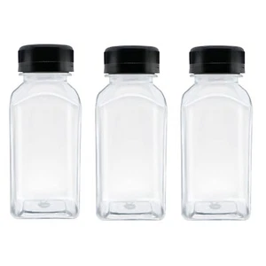 3 Pcs 8 Ounce Plastic Juice Bottles Reusable Bulk Beverage Containers For Juice  - Picture 1 of 6