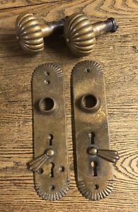 Antique Chicago “Putnam” Entrance Doorknobs & Back Plates, c1890’s