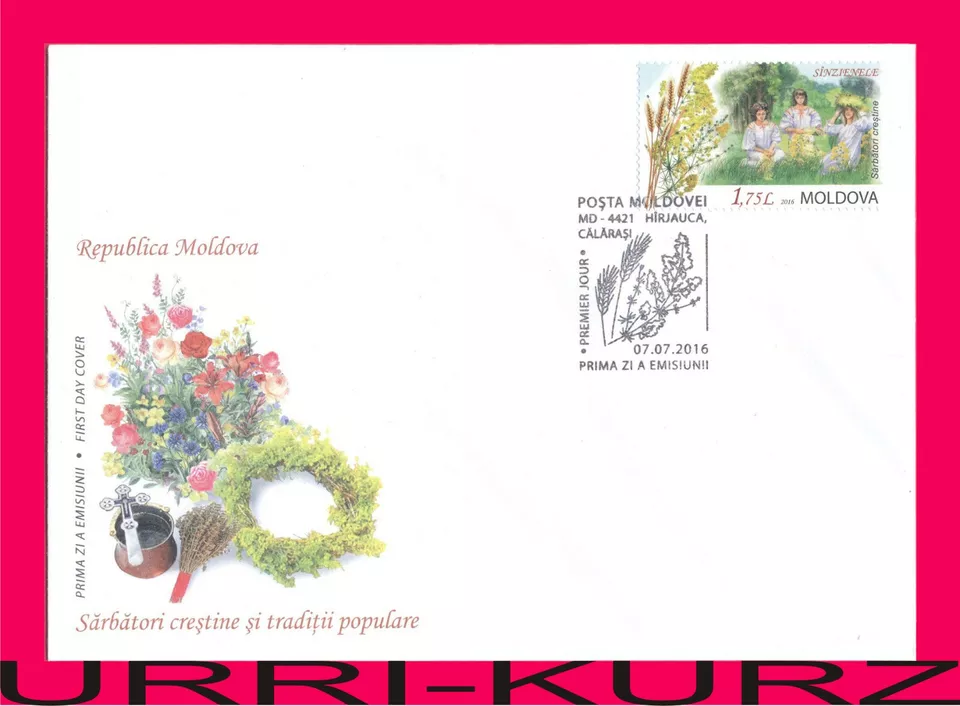 MOLDOVA 2016 Religion Christian Holiday Folk Traditions Day St. John Baptist FDC - Image 1 of 1