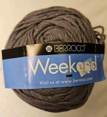 Hilo de fin de semana Berroco #5935 anochecer (gris violeta) 100 g 205 yardas algodón acrílico Perú Foto 1 de 4