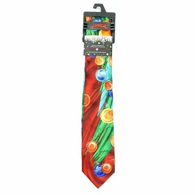 Ornamento vermelho novo com etiquetas Jerry Garcia coleção de Natal gravata masculina (3JC9-8902) US$ 45 - Imagem 1 de 3