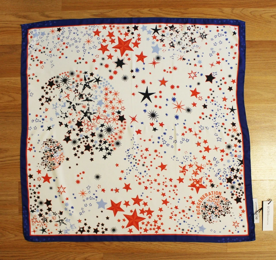 Nueva bufanda bandana cuadrada BCBGeneration Starburst 24" nueva con etiquetas #BC725 Foto 1 de 1