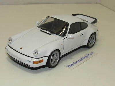 WELLY PORSCHE 911 TURBO 1/24 SCALE BRIGHT WHITE NO BOX FREE SHIP  - Image 1 of 4