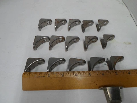 Vintage Antique Steel Corner Brackets Zinc/Chrome Finish Shelves Chairs Cover