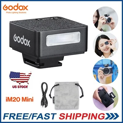 Godox iM20 Mini Camera Flash Speedlite Hotshoe Built-in Battery for Cameras - Image 1 of 4
