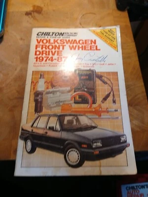 Manual de reparación Chilton 1974-1987 Volkswagen Dasher Fox GTI Golf Jetta SC DAÑADO Foto 1 de 4