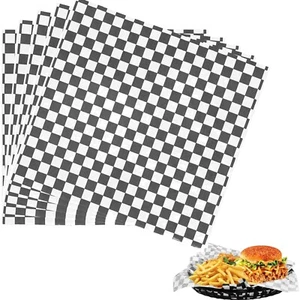 100 Blätter Käsepapier Wachspapier Schwarz Deli Papierblätter Wrap Papier für... - Bild 1 von 8