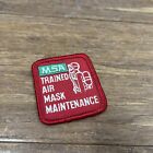 Msa Embroidered Patch Trained Air Mask Maintenance Business Osha Red Retro