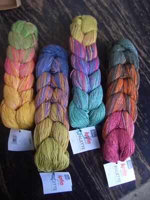200g Handgefärbtes Farbverlaufsgarn PALETTE Katia 100% Baumwolle 800m / 200g - Bild 1 von 4