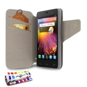 ALCATEL ONE TOUCH STAR FOLIO UV FLIP CASE WEISS ÖKO-LEDER (PU) - Bild 1 von 1
