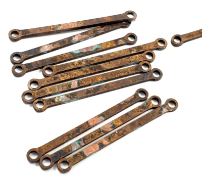 Conector palo latón 20ps 2 agujeros textura collar conector pátina vintage 882 Foto 1 de 4