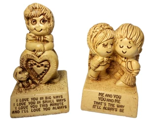 Vintage 1973 Paula Figurines I Love You Big Ways Small Ways You and Me W 138 355 - Picture 1 of 11