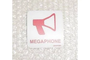 3864PRWL, DC-9 Flight Attendant Emergency Megaphone Decal - Picture 1 of 1