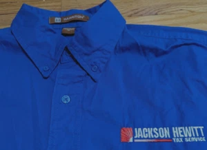 NEU Herren ~ Jackson Hewitt ~ Tax Service Consultant L/S Oxford Hemd ~ Medium - Bild 1 von 3