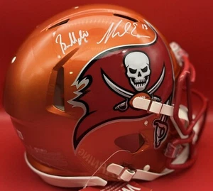 Baker Mayfield & Mike Evans Signed Full Size Flash Authentic Helmet - BAS - Picture 1 of 1