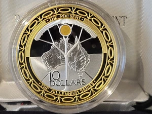 (L1090) 2000 Australia $10 Silver  1oz 999 The Millenium Series - The Present - Picture 1 of 7