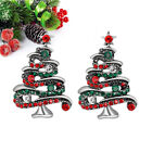  2 Pcs Decorative Brooch Christmas Lapel Pins Tree Rhinestone Brooches