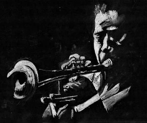 Old Jazz Trumpet Player, New Orleans Art Print, New Orleans Wall Decor, Jazz Art - Picture 1 of 2