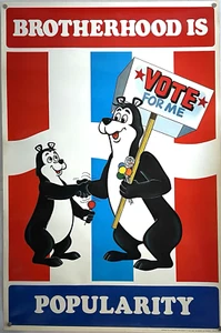 Vintage 1972 HAMM'S Beer Brotherhood is Popularity 24"x36" Poster - Picture 1 of 7