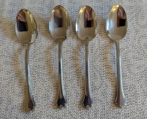 4 cucchiaini zuppa Oneida Midtowne acciaio inox posate posate lucide - Foto 1 di 4