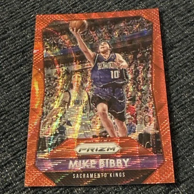 Mike Bibby 2015-16 Prizm #265 Red Wave Prizm 195/350 Sacramento Kings-NBA - Image 1 of 3