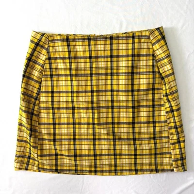 Minifalda a Cuadros Urban Outfitters S Amarilla Tartán Cuadros Academia despistado Twee Foto 1 de 4