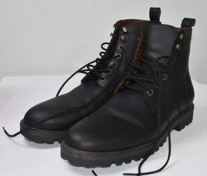 Portland Leather Patina Cap Toe Leather The Breaker Boots -Black Size 13 US/46.5 - Picture 1 of 3