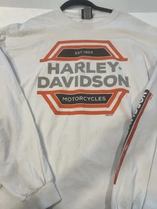 Harley Davidson Tee Shirt Long Sleeve White D of Scottsdale Men's 2x - Picture 1 of 6