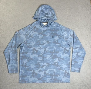 Sudadera con Capucha Johnnie-O Protección Solar Titan Para Hombre Azul Camuflaje Campo Country Club - Imagen 1 de 17