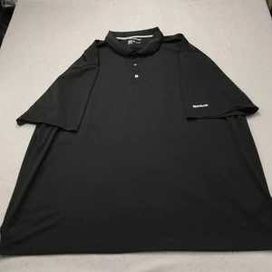 Reebok Golf Poloshirt Herren 5XLT schwarz solide Leistung Stretch Big Tall - Bild 1 von 9