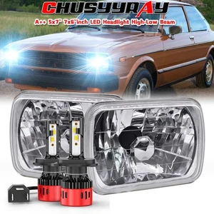 Projector 7x6 inch Led Headlights High Low Beam H4 fit Toyota Corolla 1980-1991 - Picture 1 of 15