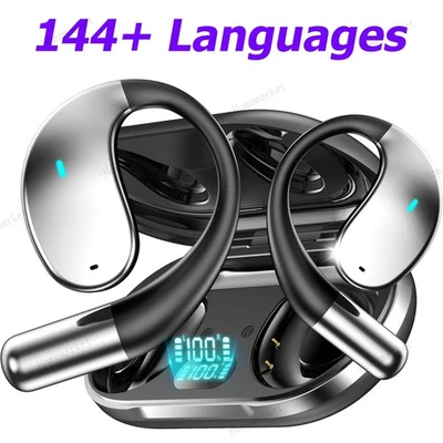 Bluetooth AI Translator Earbuds 144+ Language Real-Time Translate Earphones 60H - Image 1 of 4