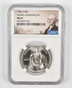 1982-D MS67 George Washington Commemorative Half Dollar NGC Special Label *4951 - Picture 1 of 5
