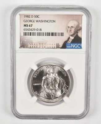 1982-D MS67 George Washington Commemorative Half Dollar NGC Special Label *4951 - Image 1 of 4
