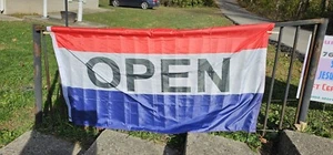 3'x5' Nylon Flag, OPEN - Picture 1 of 4