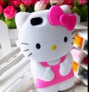 For Iphone 5 Silicone Bow Pink Hello Kitty Soft Cover Case - Photo 1 sur 1