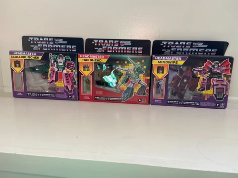 Transformers Retro Headmasters SKULLCRUNCHER, HARDHEAD and MINDWIPE Set of Three Cover