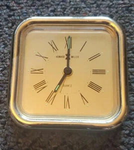 VTG Howard Miller Alarm Clock Brass Travel Made in Japan 4RE986 Mid Century MCM - Picture 1 of 11