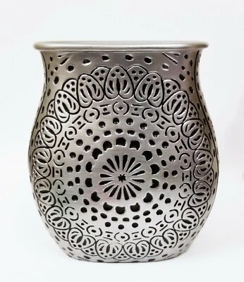 NUEVO BOTE DE BASURA RAYMOND WAITES GRIS PLATA, TONO NEGRO RESINA TALLADA 3D, CESTA DE BASURA Foto 1 de 4