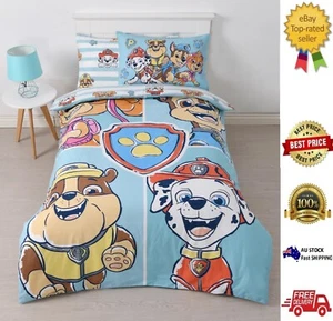 Paw Patrol Puppies Single Bed Licensed Quilt Cotton Doona Cover Set Pillowcase - Picture 1 of 3